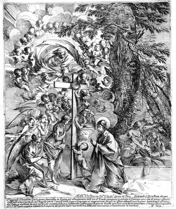 Testa P; La Vergine e il Bambino ai piedi della croce - 350